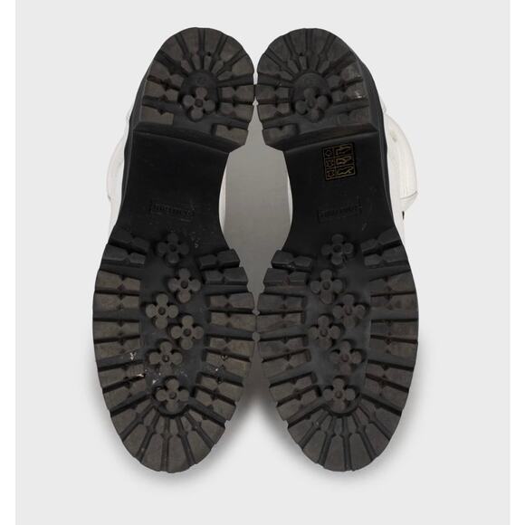 Miu Miu White Leather Lace-Up Ankle Boots - Size 37 - Picture 5 of 5